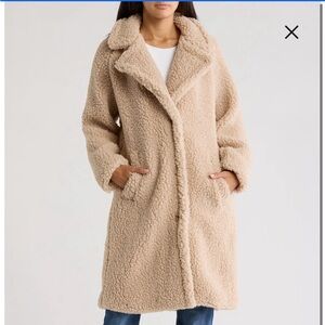 Lucky Brand Faux Fur Coat in Oatmeal